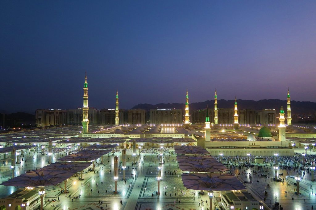 mosque, masjid al-nabawi, medina,