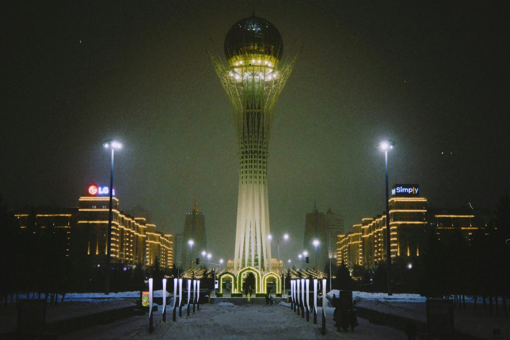Baiterek Tower in Astana, Kazakhstan,
