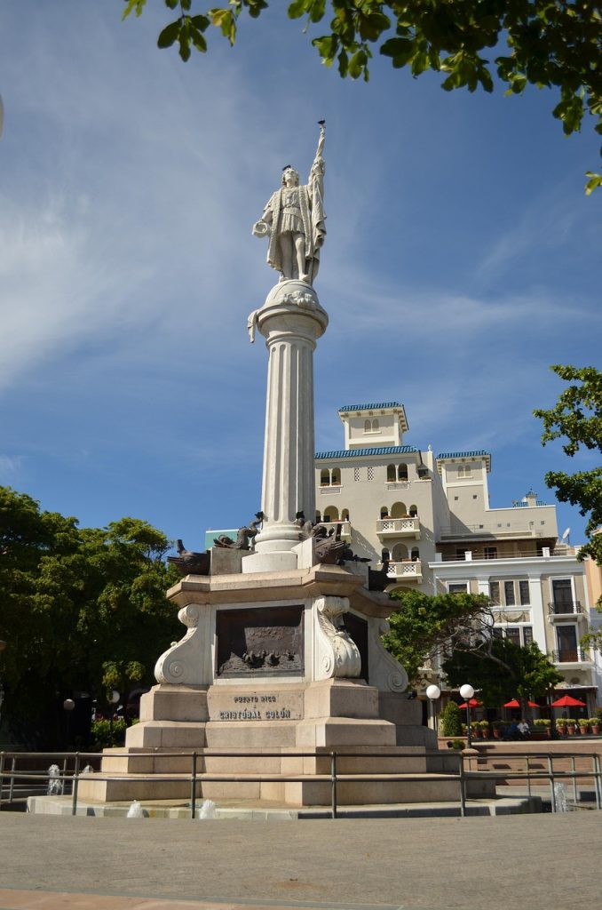 san juan, puerto rico, colon statue, san juan,