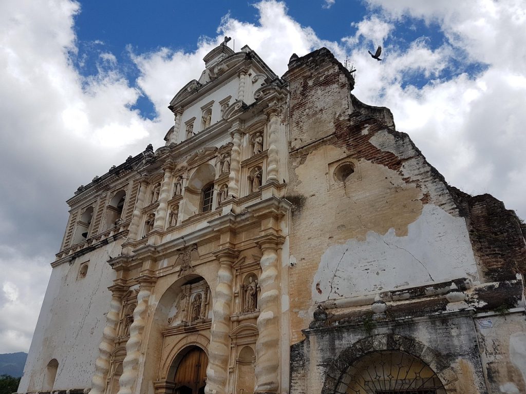 antigua guatemala, churches,