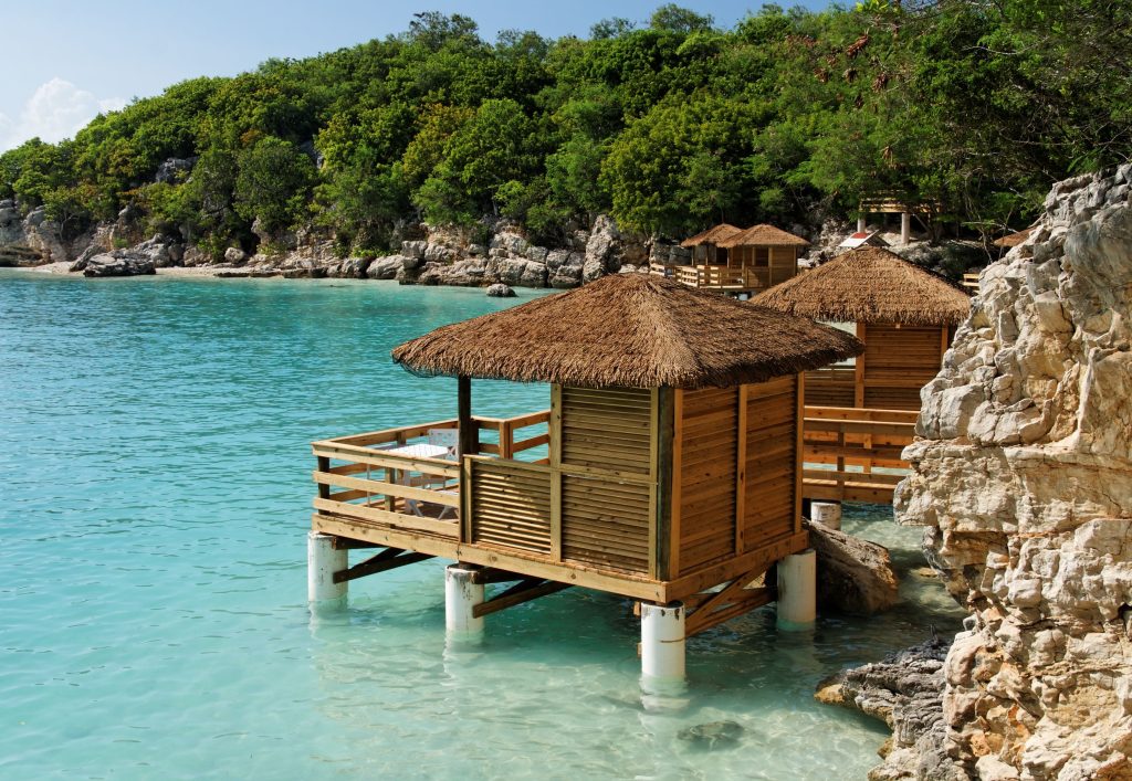 thatched huts in haiti